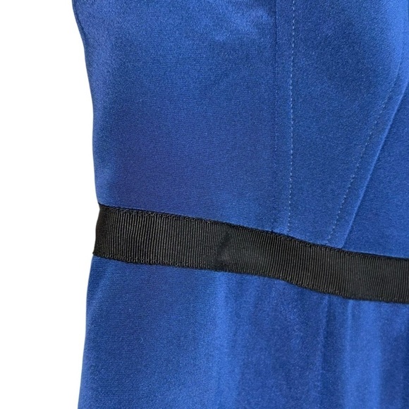 NWT Jay Godfrey Silk Navy Blue And Black Cage Bodycon Dress Women’s 4 Mini Skirt - Picture 16 of 16